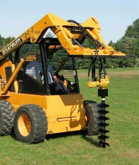 best skid steer post hole digger|truck mounted post hole digger.